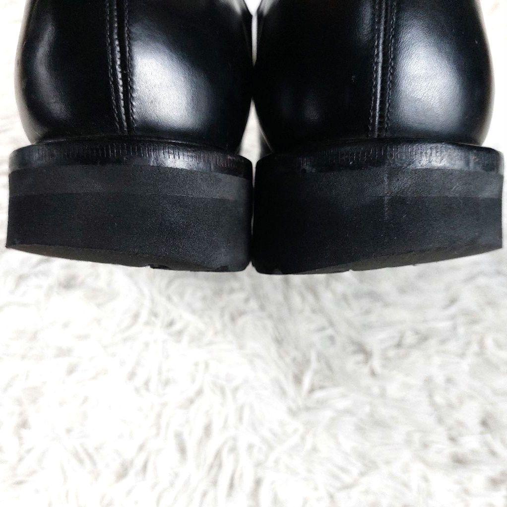 WH ダブルエイチ ダブルモンクストラップ ベルト オールレザー 革靴 ブラック