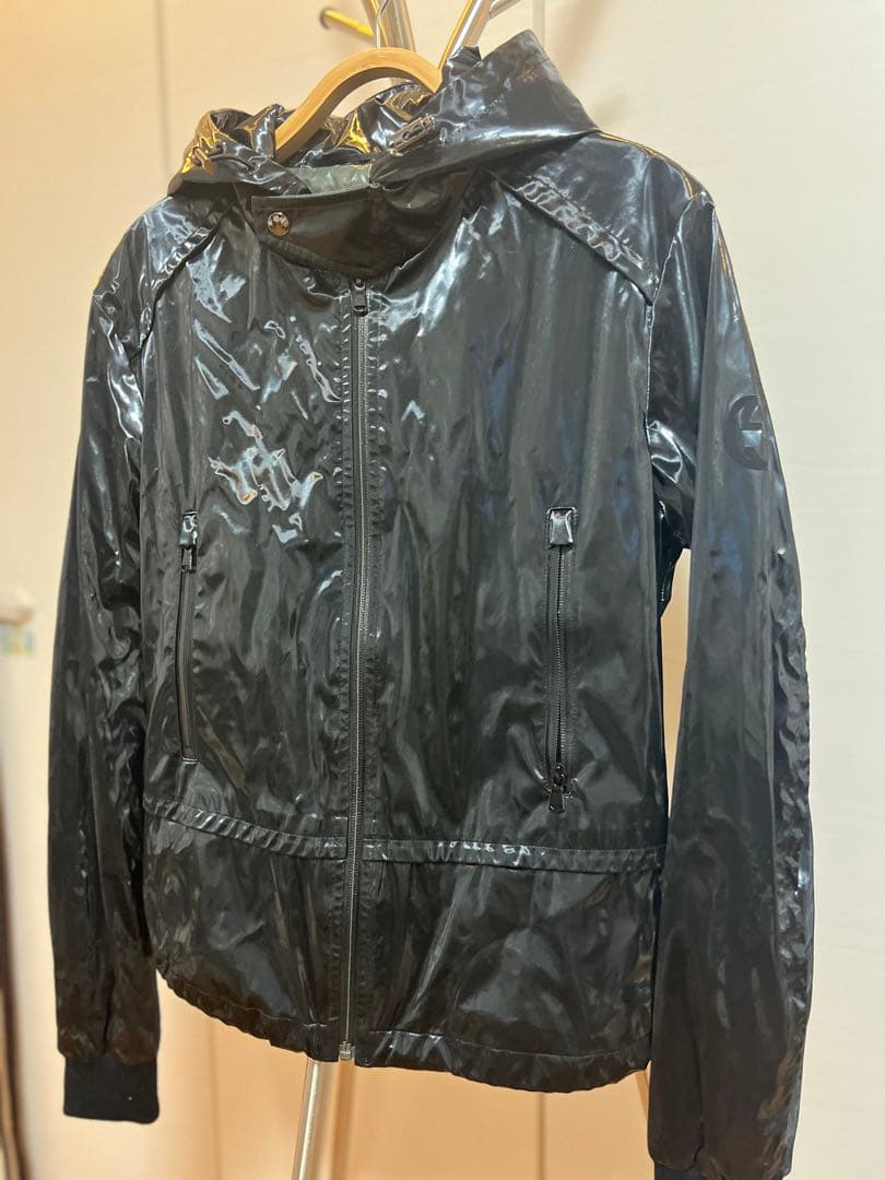 グッチGUCCIブラックナイロンジャケット フード付き44