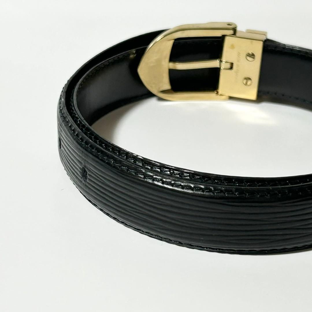 美品 ルイヴィトン ベルト M6832 エピ サンチュール クラシック ブラック