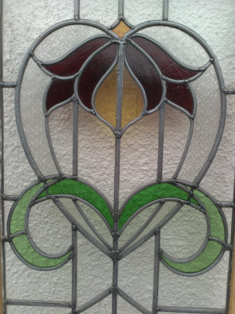 ステンドグラス大　窓枠３枚　中国五県・九州北部・近畿西部の方に限定