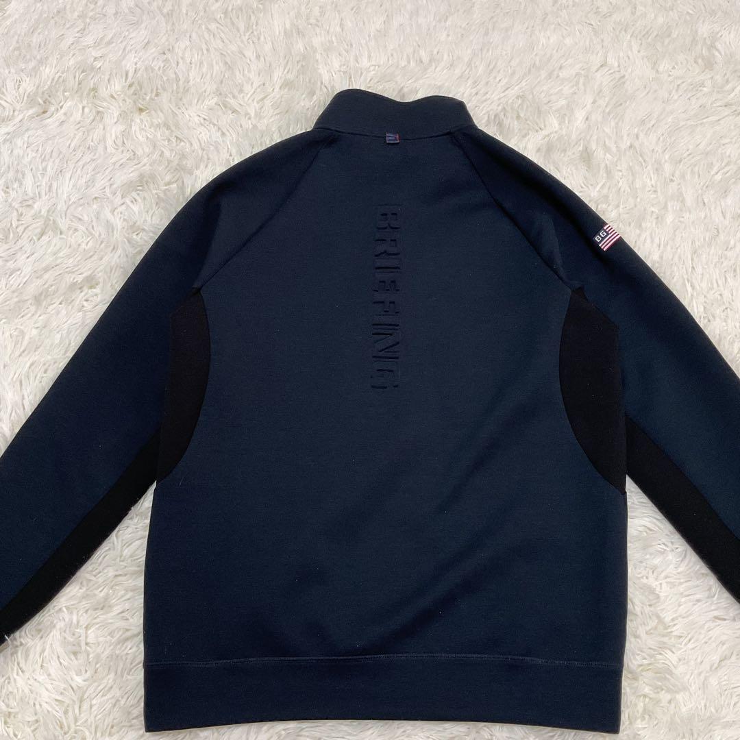 BRIEFING ハーフジップ スウェット 3Dロゴ ネイビー Mサイズ
