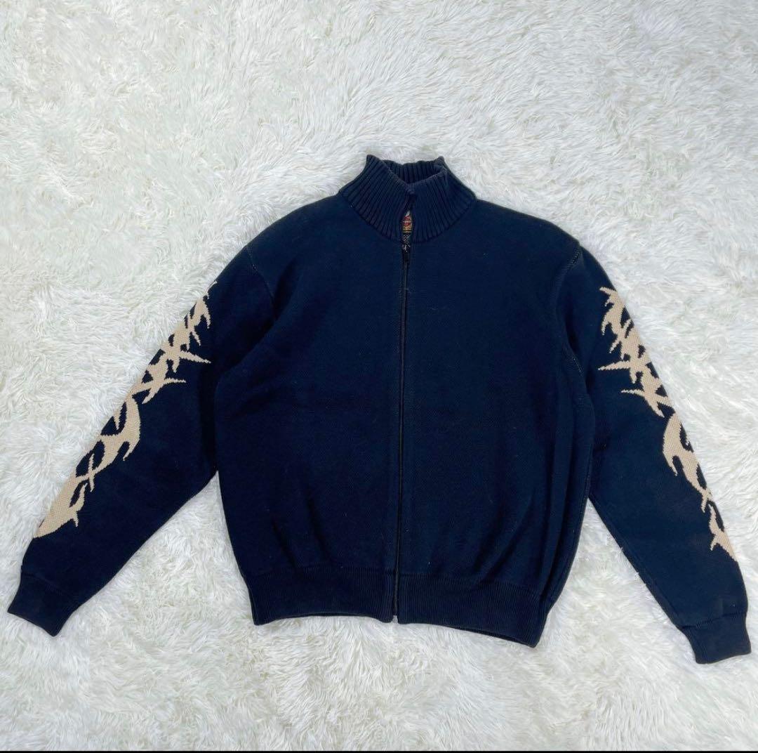 ハーレーダビッドソン　コットン　セーター　ビッグロゴ　Ｌサイズ　古着