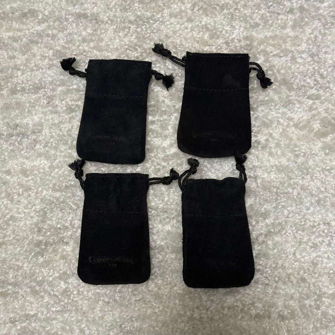 クロムハーツ 革袋 レザーポーチ 巾着 保存袋 6枚 サイズ小×4 中×2