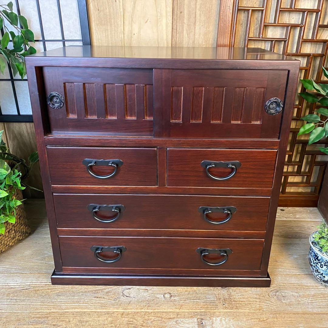 大幅値下げセール中！民芸家具桐材多引き出しチェストタンスA56㎝×58㎝木製収納