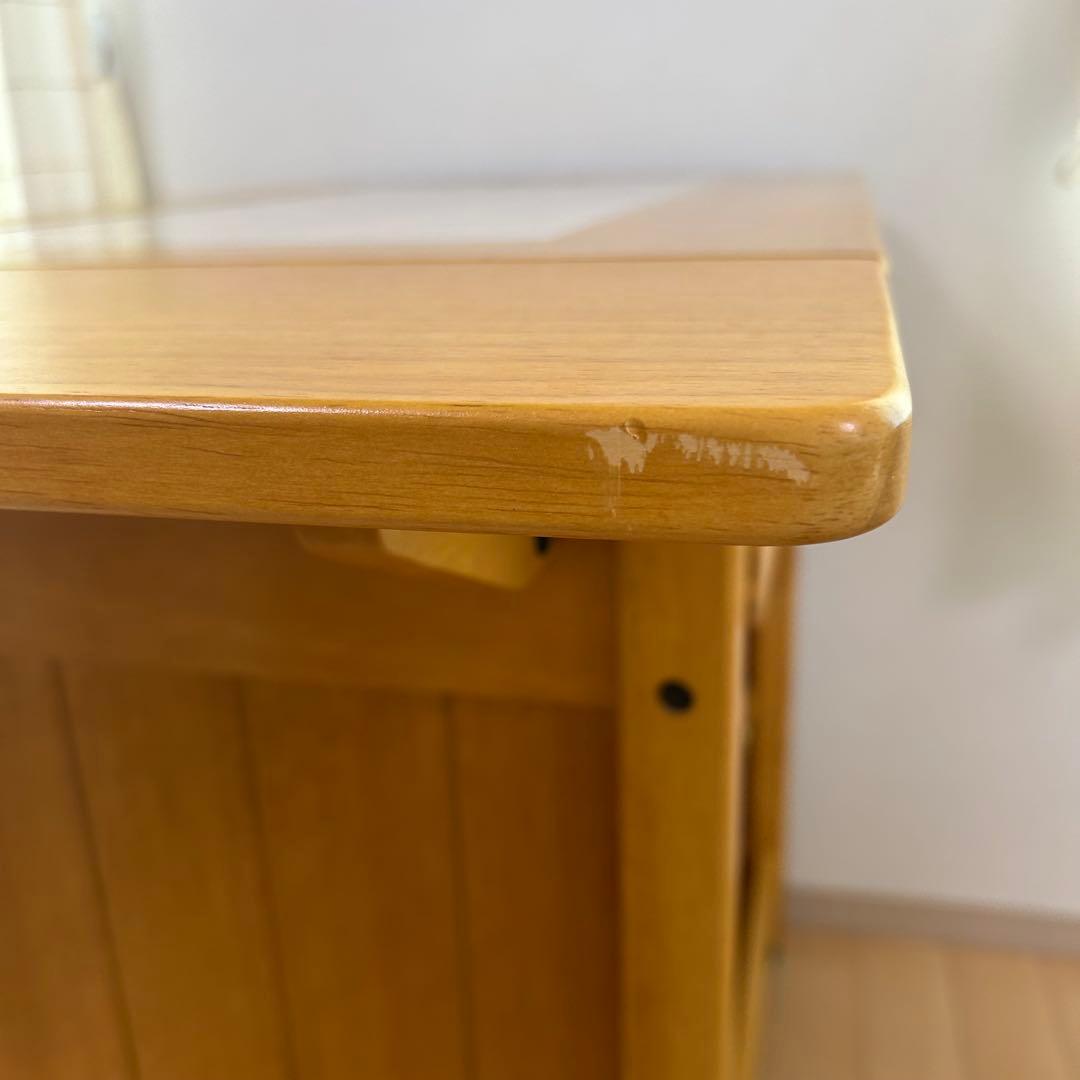 森のサーカス　キッチンワゴン　タイル付　バタフライ　ワーキングワゴン天然木