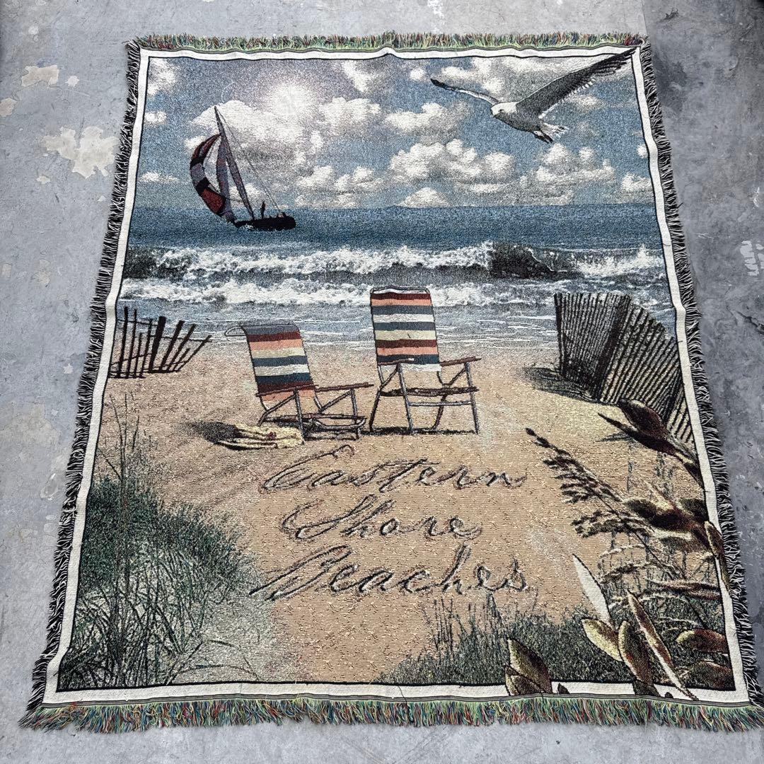ビーチ　マルチカバー　ソファーカバー　ヴィンテージラグ　160x130