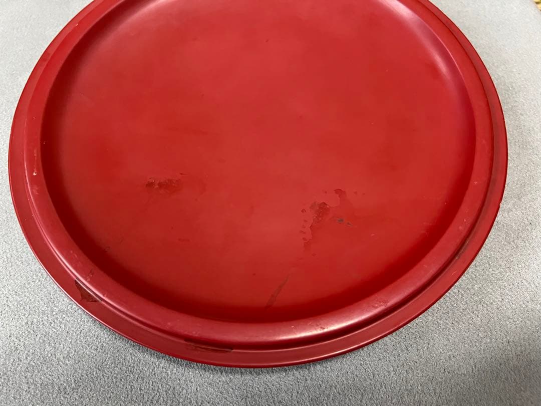 村上木彫堆朱　香合（牡丹唐草）　直径20cm