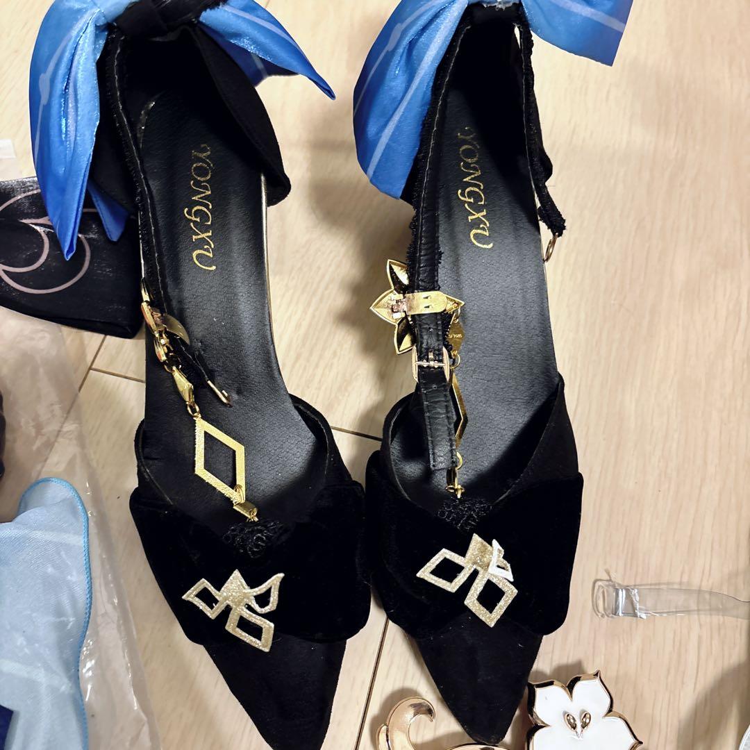 原神 海灯祭 スキン 甘雨 コスプレ 衣装 靴 ウィッグ