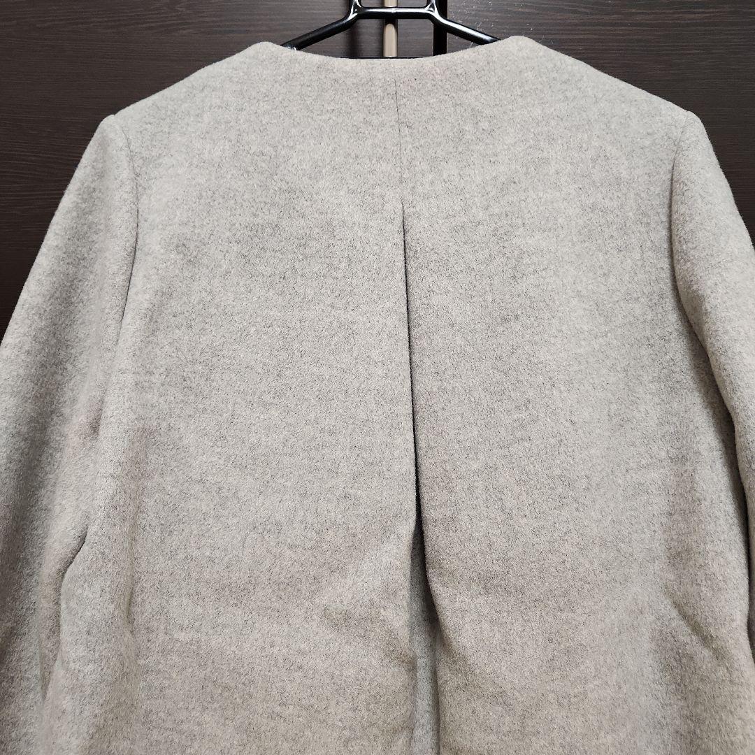 本日限定！【美品】SHIPS SUPER140キーネックショートコート ウール