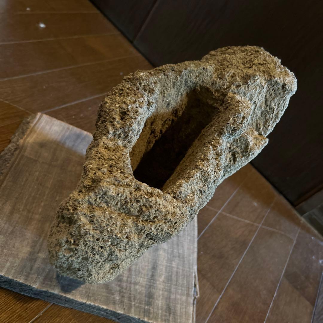 山渓鉢　雲山石　溶岩石　希少　一点モノ　苔　山野草　盆栽　多肉植物　小品盆栽