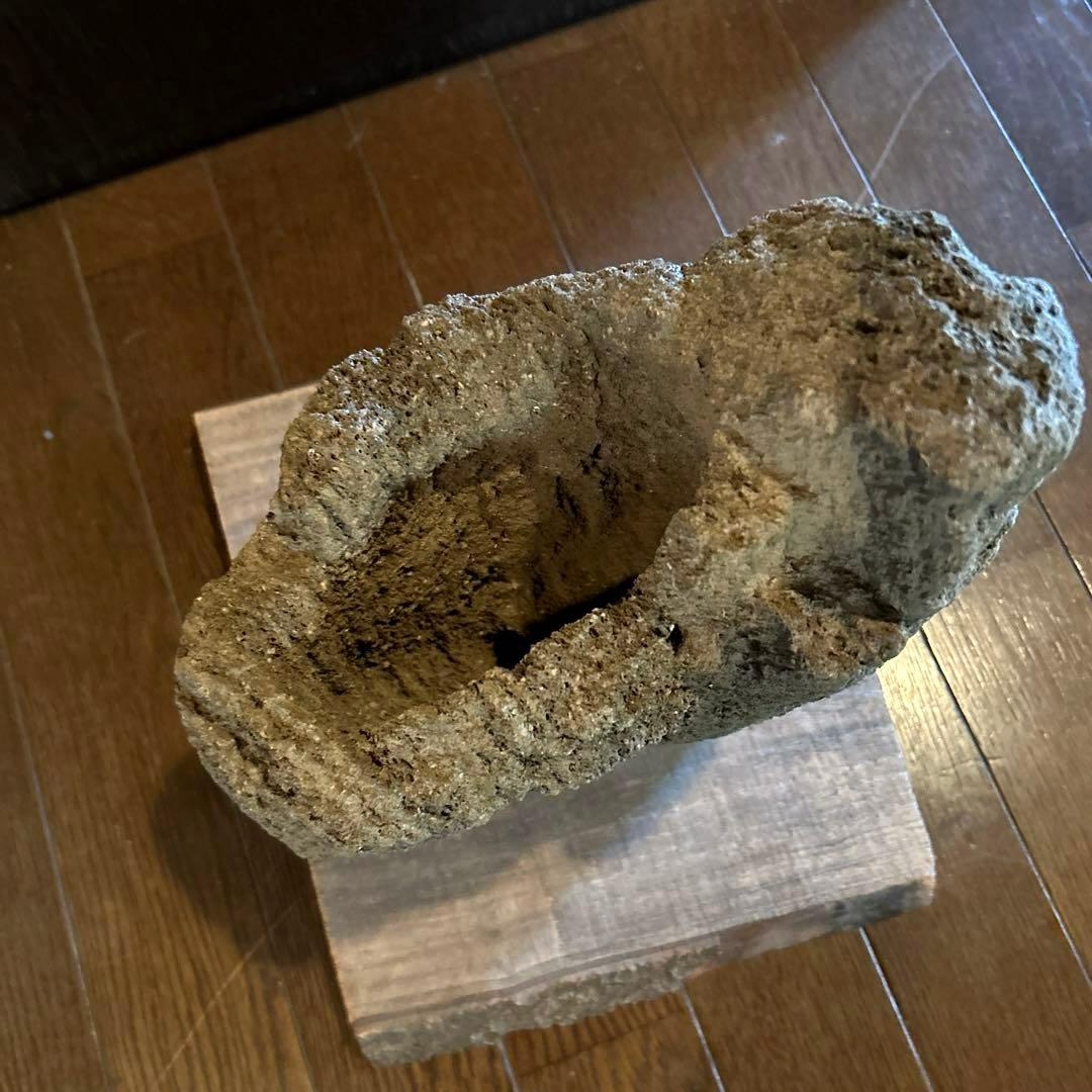 山渓鉢　雲山石　溶岩石　希少　一点モノ　苔　山野草　盆栽　多肉植物　小品盆栽