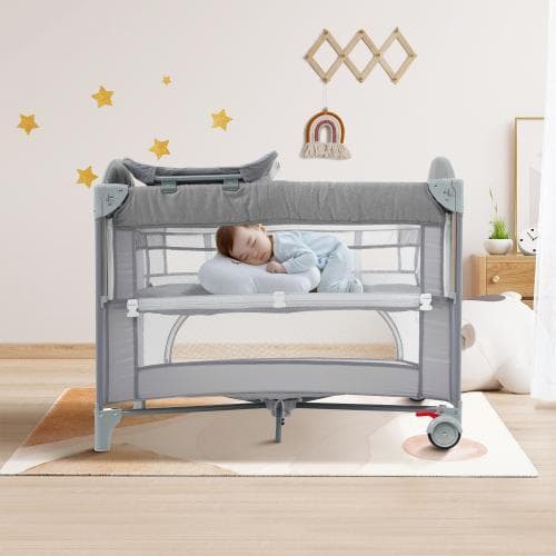 ベビーベッド ベビーサークル プレイヤード 折りたたみ おむつ替えテーブル付