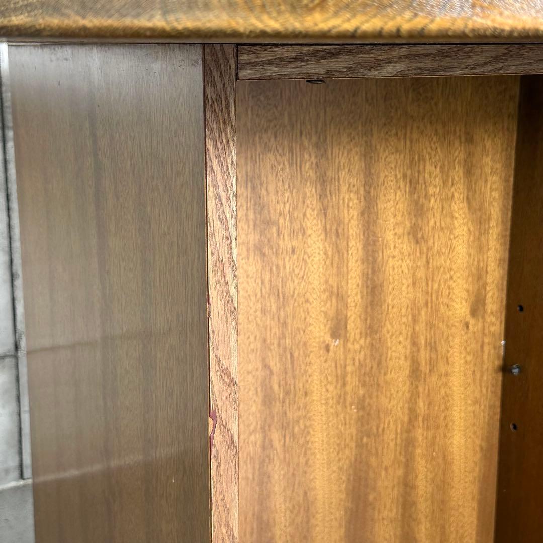 ✦70s✦ 昭和レトロ マルニ木工 円形テーブル 収納キャビネット付き 喫茶店