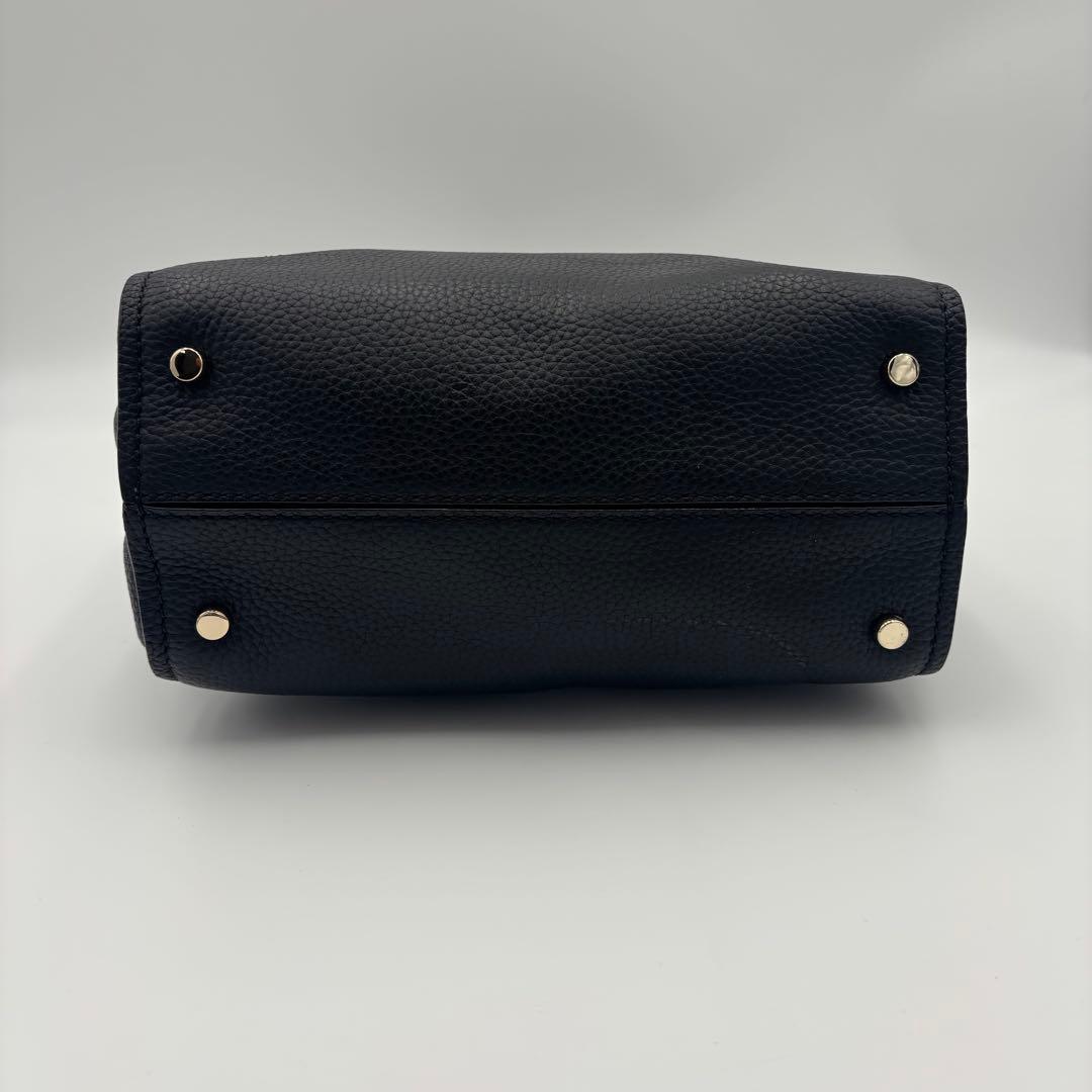 Kate Spade ショルダーバッグ 2way シボ革 ブラック 卒業 入学