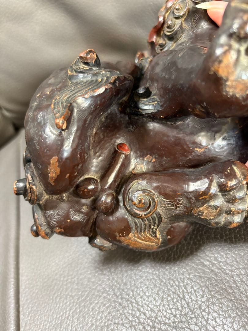 獅子　置物　オス