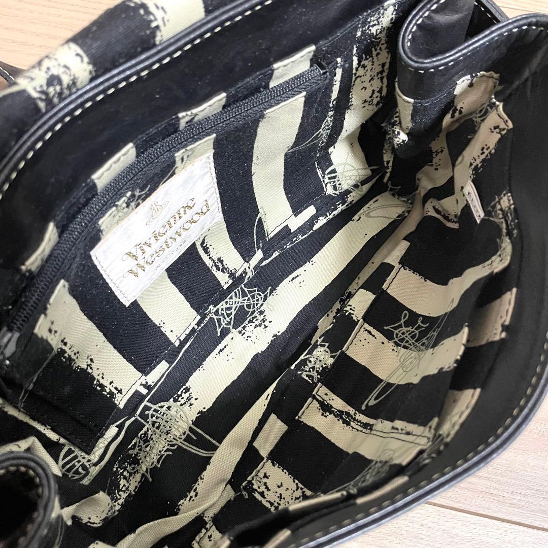 希少/ヴィヴィアンウエストウッド　ショルダーバッグ　アコード　ブラック　レザー