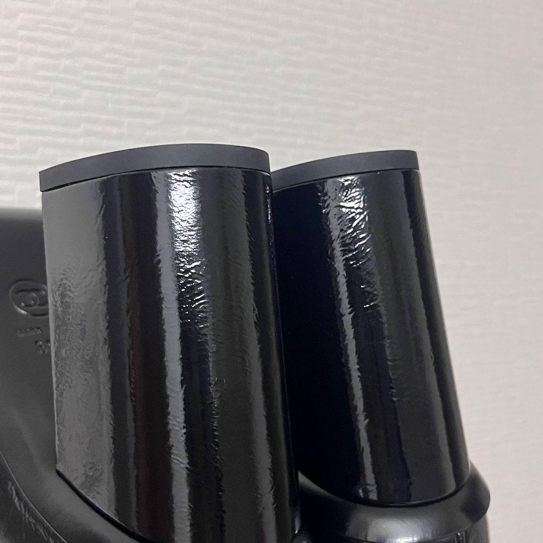 新品 シャネル 23K G45322 ココマーク パテントレザー ヒールブーツ