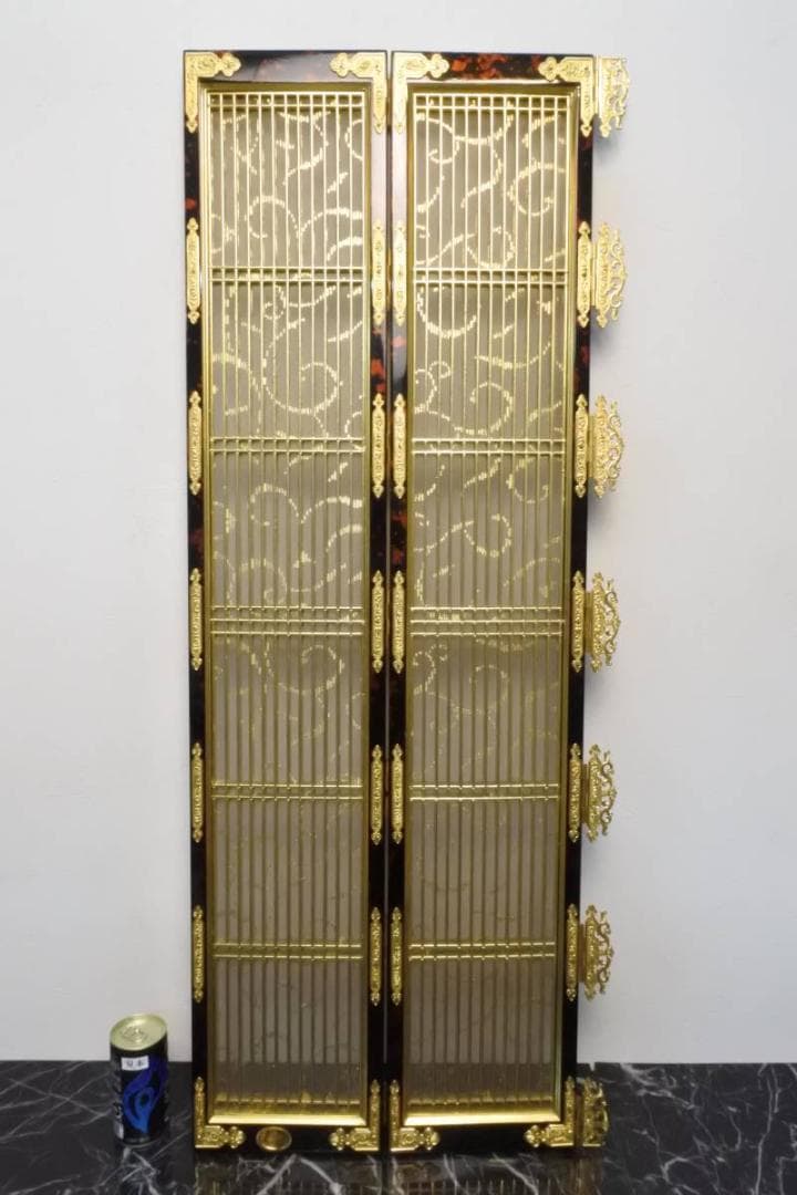 限定値下　【収集品】中扉　純金箔　仏壇　仏具　2752