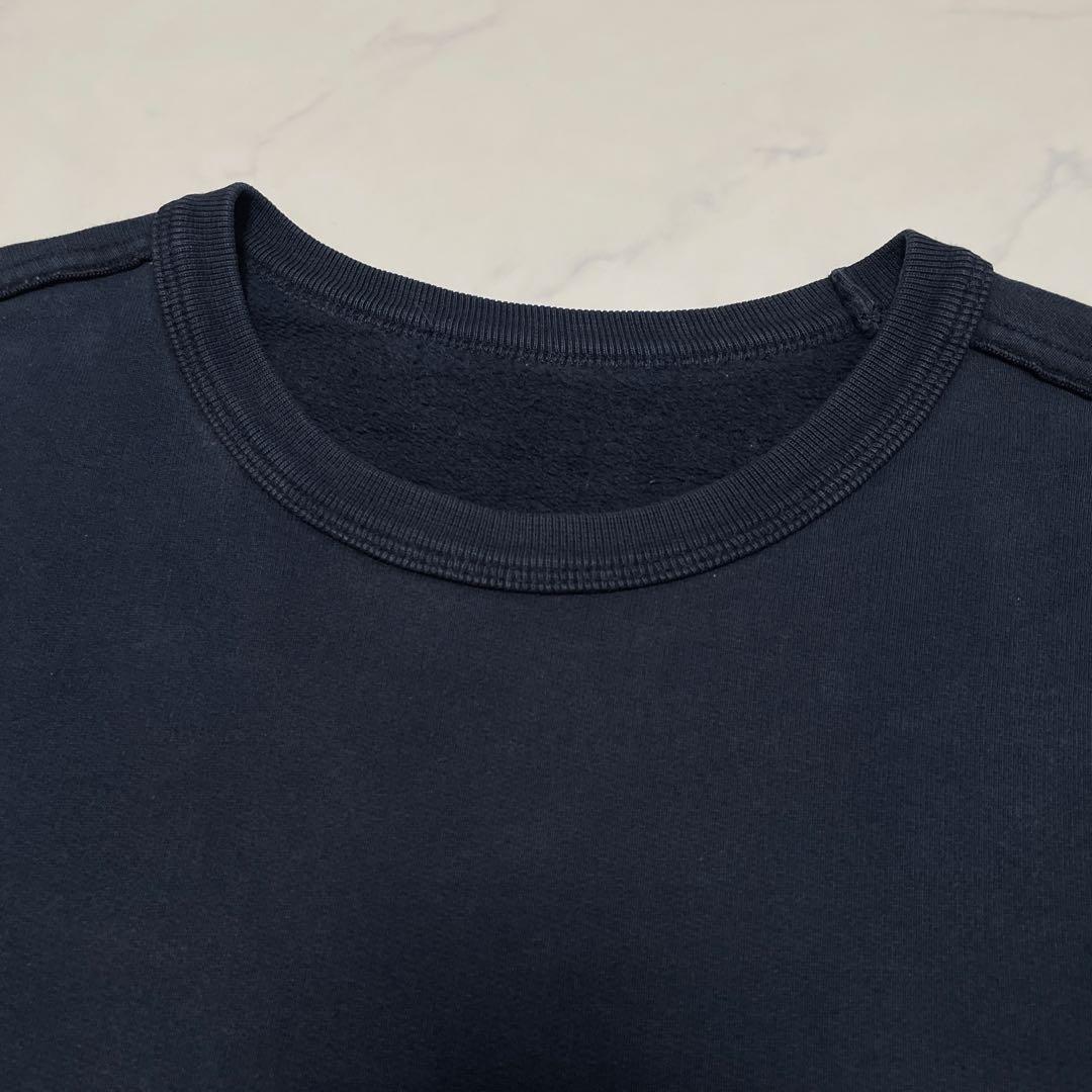 STONE  コットン　クルーネック　トレーナー　ネイビー　Mサイズ