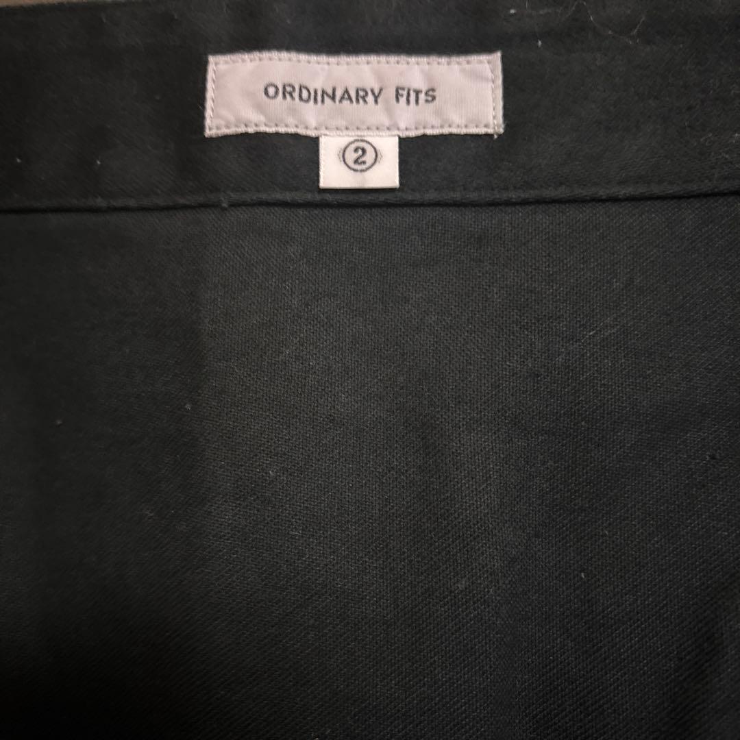 ORDINARY FITS ブラックオーバーオール サイズ2