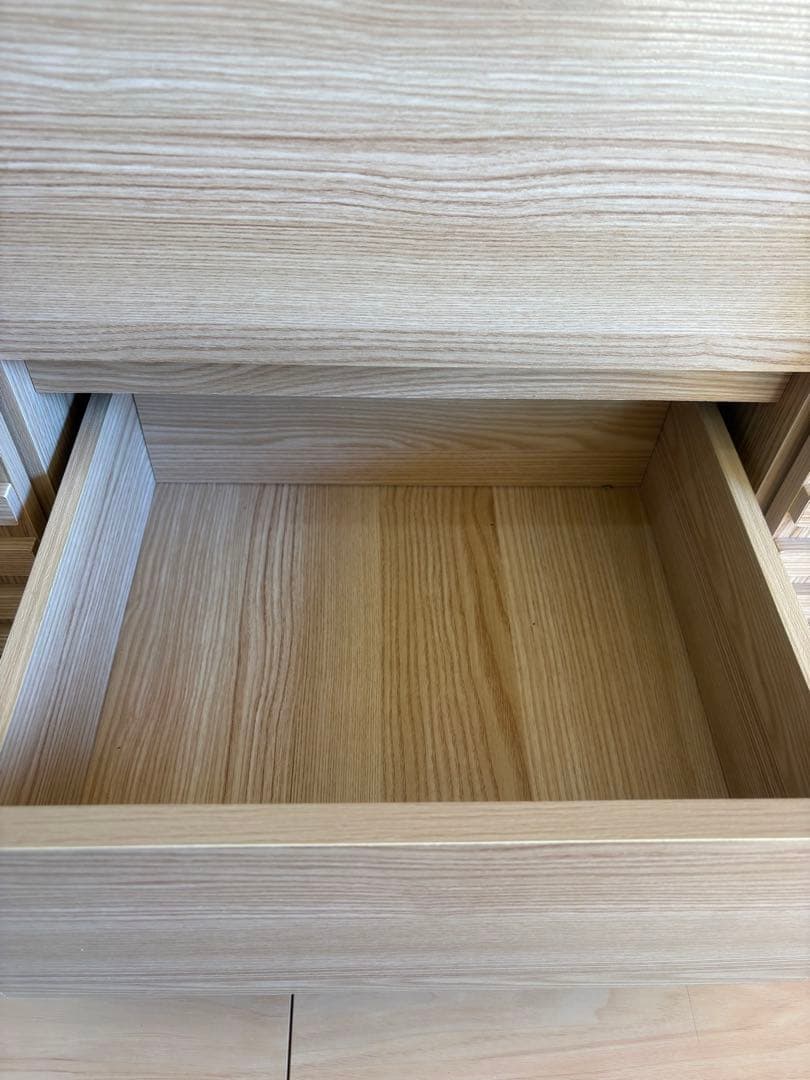 【1/31まで】　食器棚　キャビネット　120cm オーク調　棚