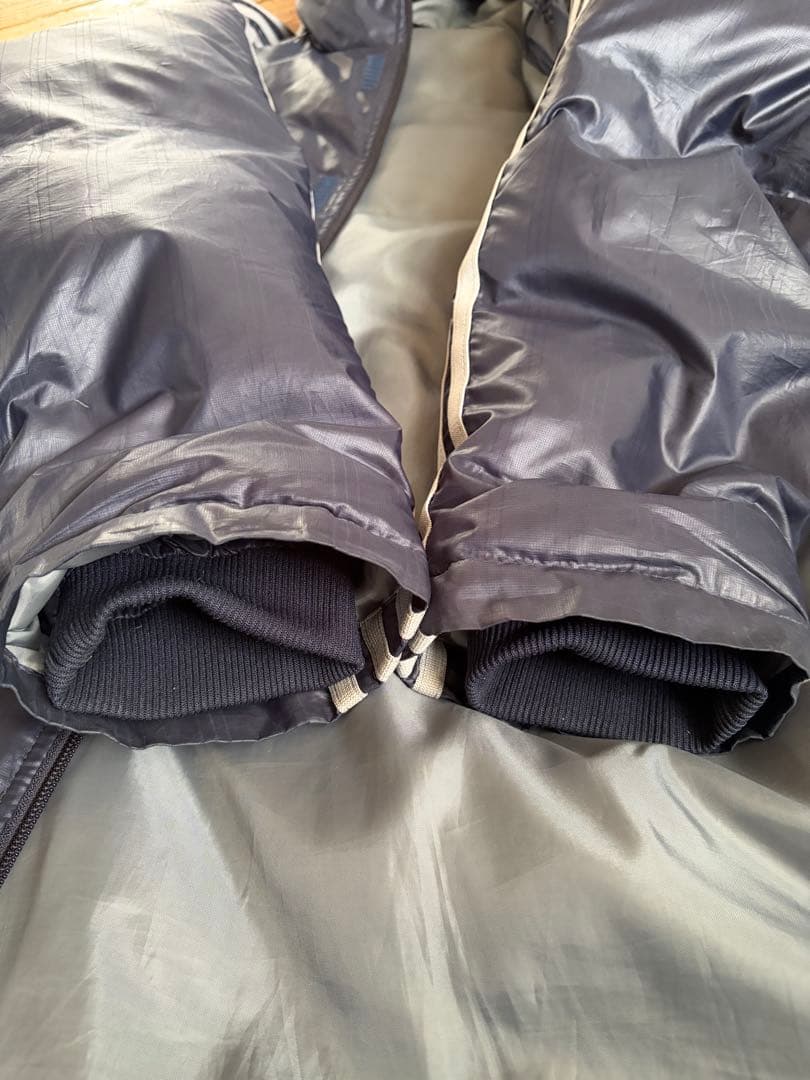 アディダス ベンチコート ロング M ネイビー フェザー45% 防寒