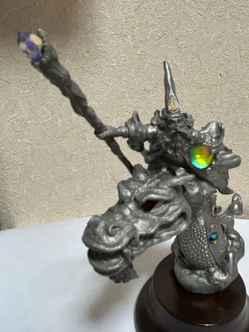 ドラゴンフィギュア 金属製 約16.5cm