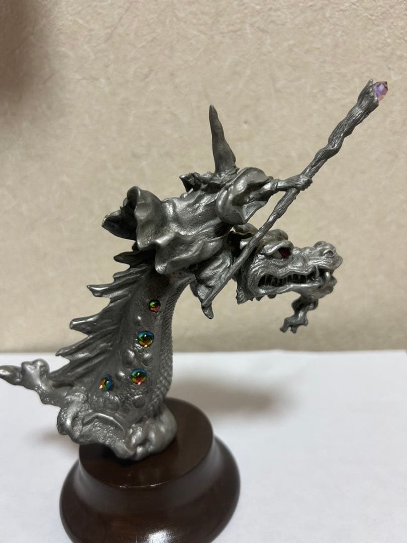 ドラゴンフィギュア 金属製 約16.5cm