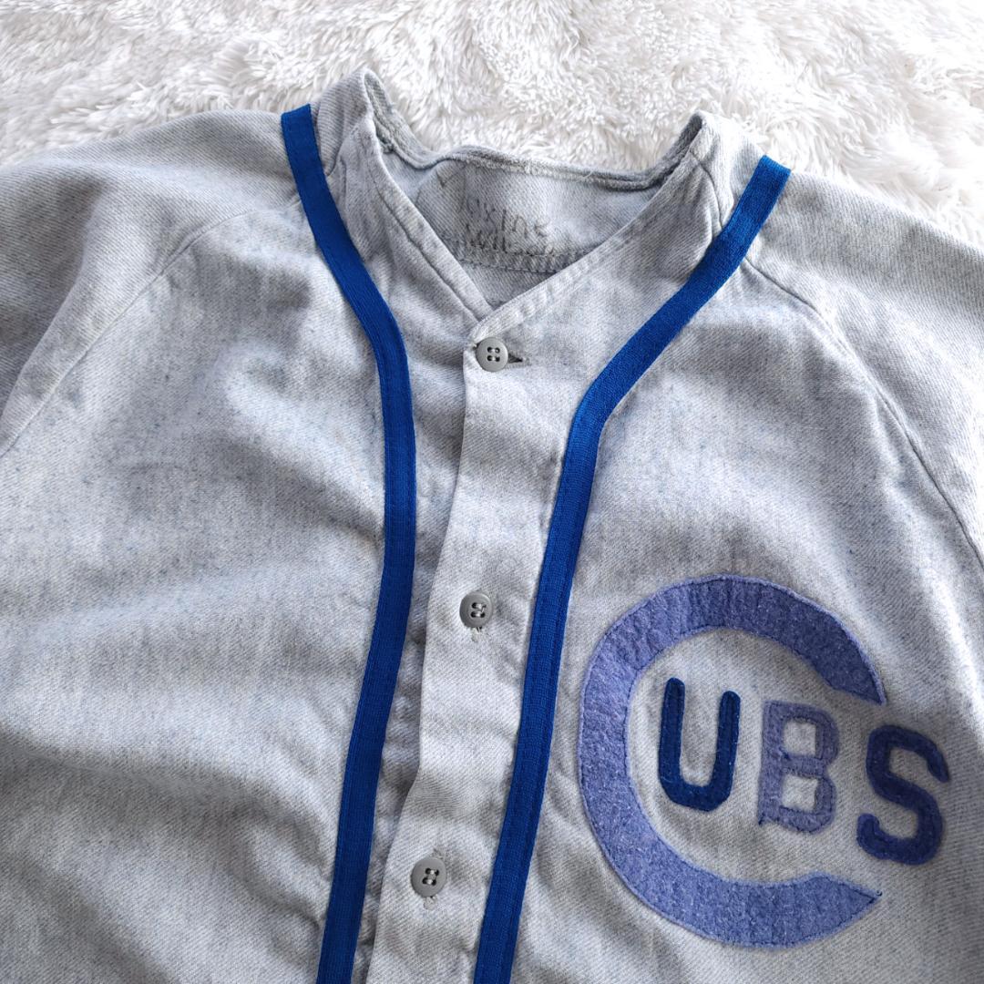 60s used L相当/MLB シカゴカブス CUBS ベースボールシャツ
