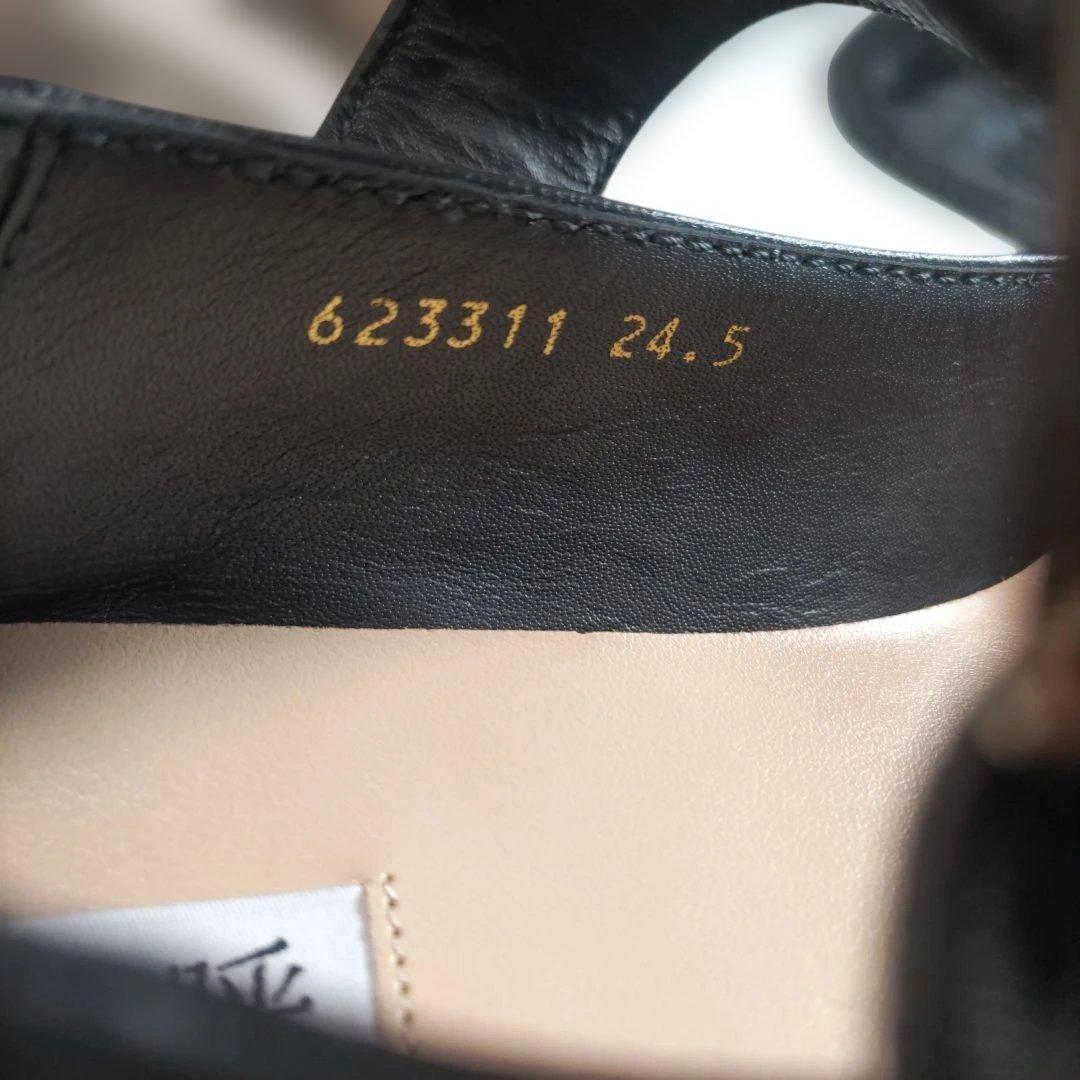 卑弥呼 パンプス レザー 2WAYベルトデザイン バブーシュ ダークグレー