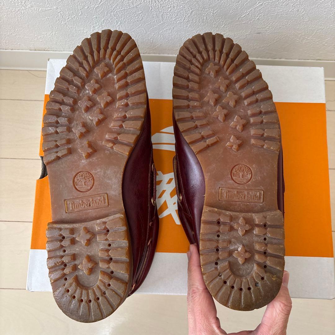 Timberland バーガンディ モカシン　3eye classic