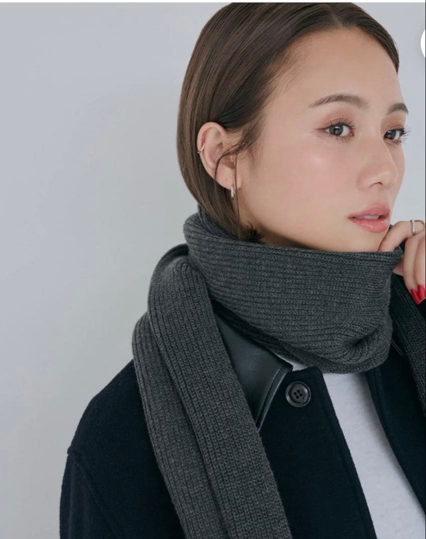 SeaRoomlynn レザーcollarウールコートM