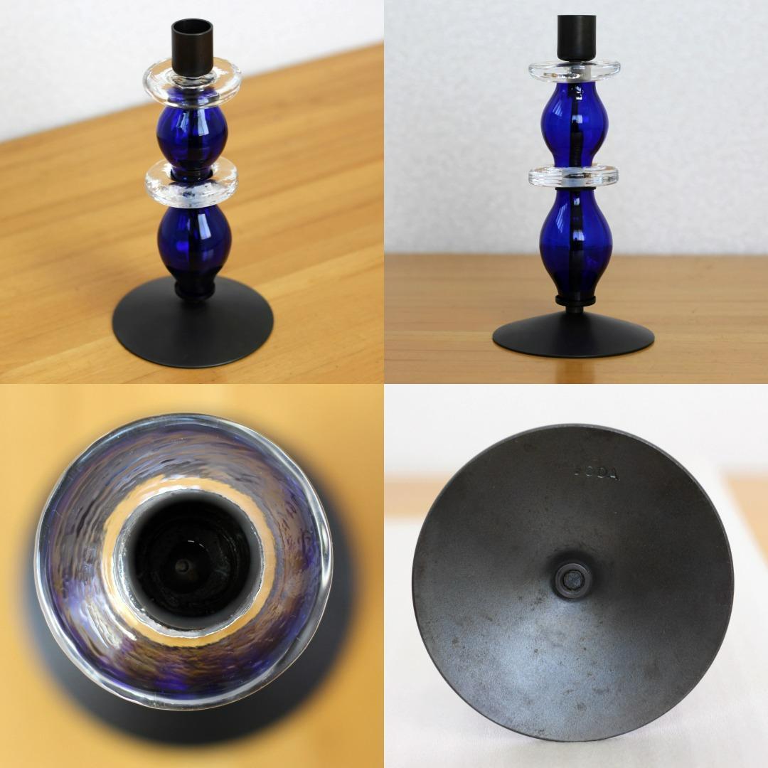 【美品・刻印】エリックホグラン　キャンドルホルダー オニオン型　2個セット