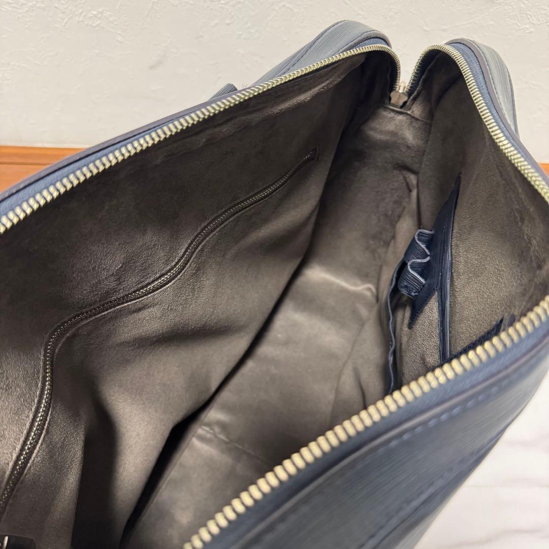 保存袋付✨ペッレモルビダ キャピターノ 2wayビジネスバック ネイビー レザー