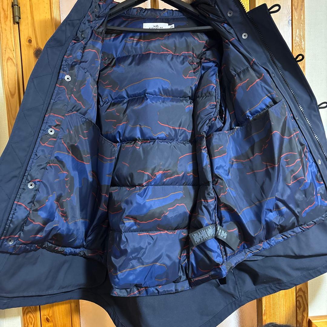 極美品 コーチ COACH コート 3way モッズコート ダウンライナー ラム