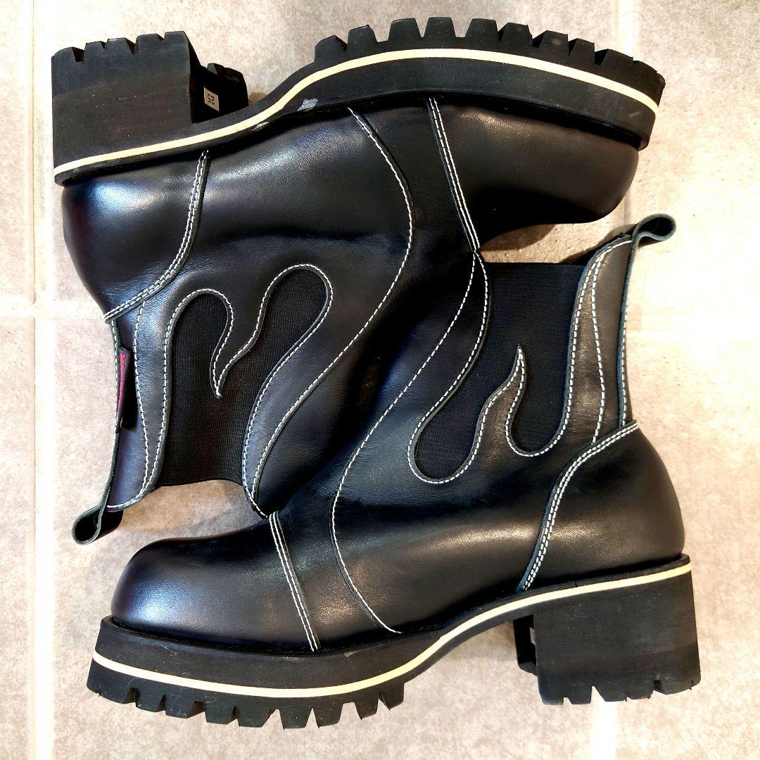 タ*カ様 試履 DEGNER BOM-1A サイドゴアレザーブーツ バイカーブー