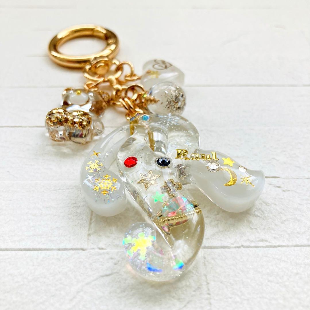 タカママページ　Man名入れレジンキーホルダーバッグチャーム