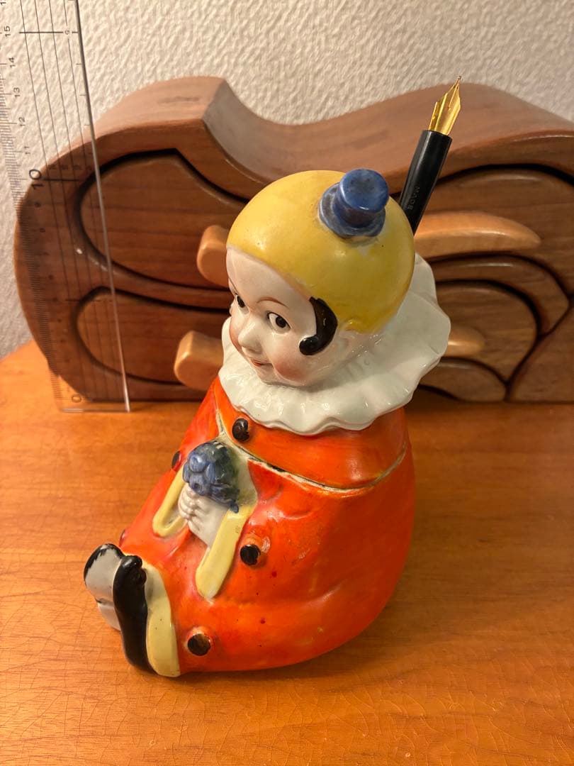 ビンテージ 30s ハーレクイン　ジェスチャー　ピエロ　インクポット　レトロ