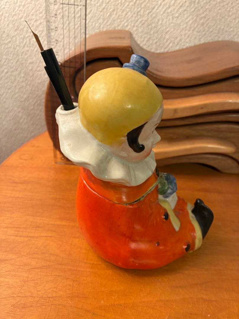 ビンテージ 30s ハーレクイン　ジェスチャー　ピエロ　インクポット　レトロ