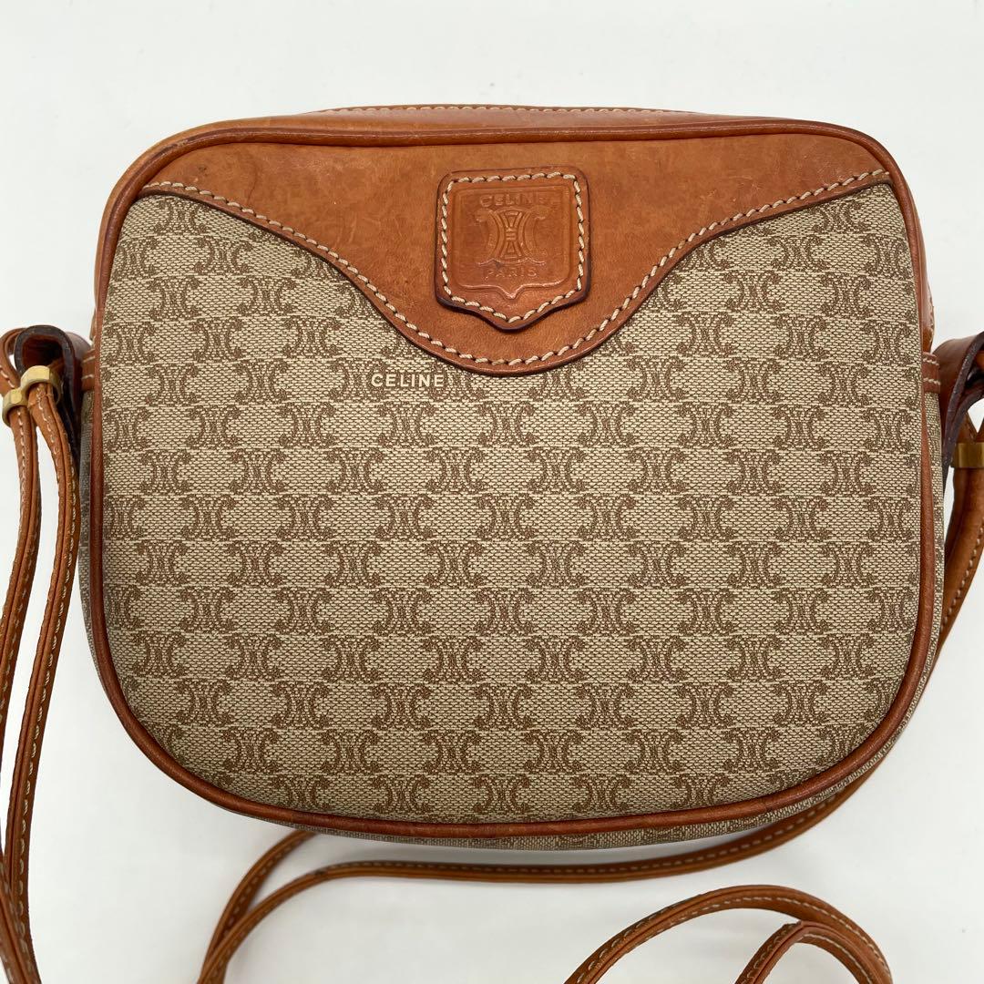 【美品】オールドセリーヌ　ショルダーバッグ　マカダム　ヴィンテージ　トリオンフ