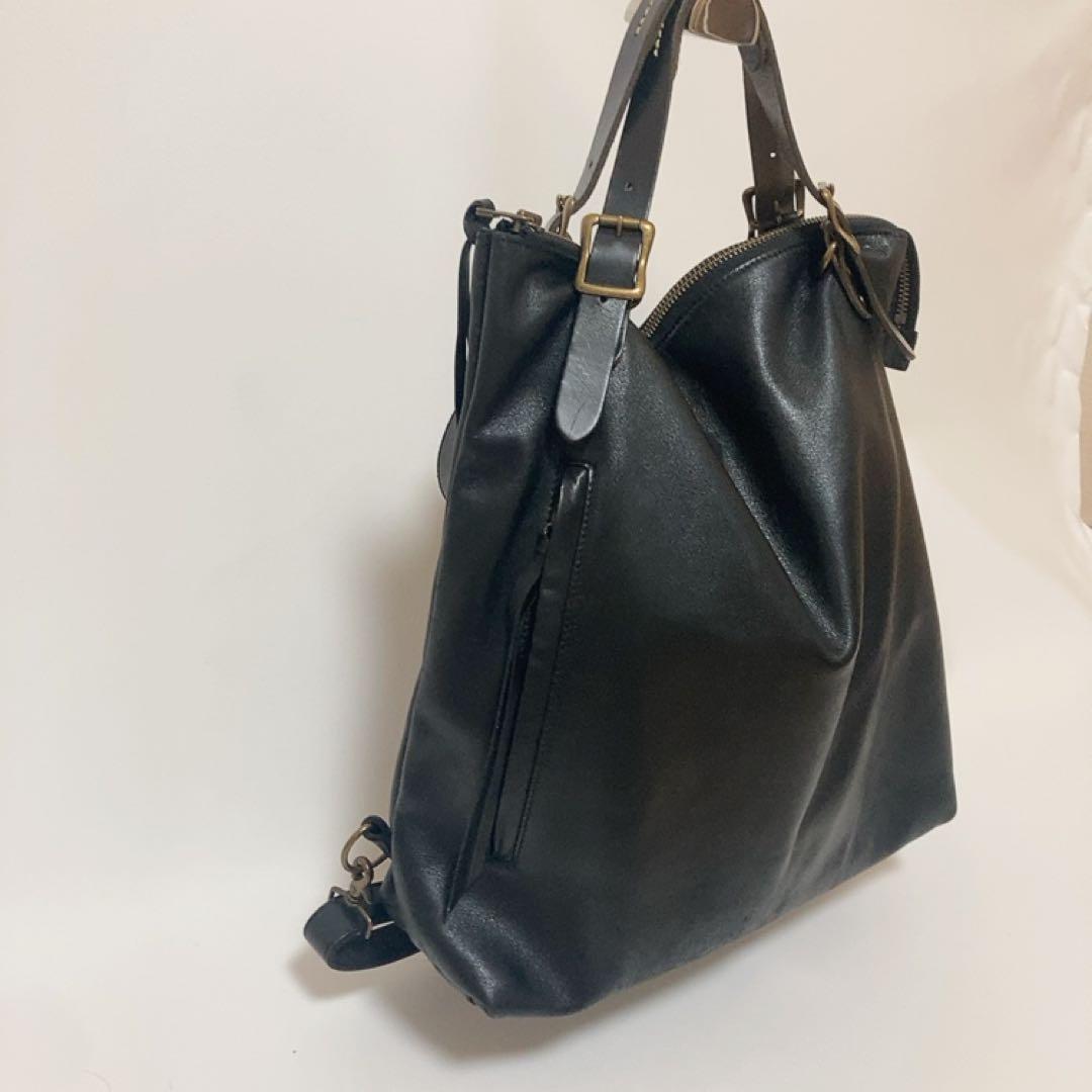 Less レス ホースレザー 3WAY トート リュック Lサイズ 黒