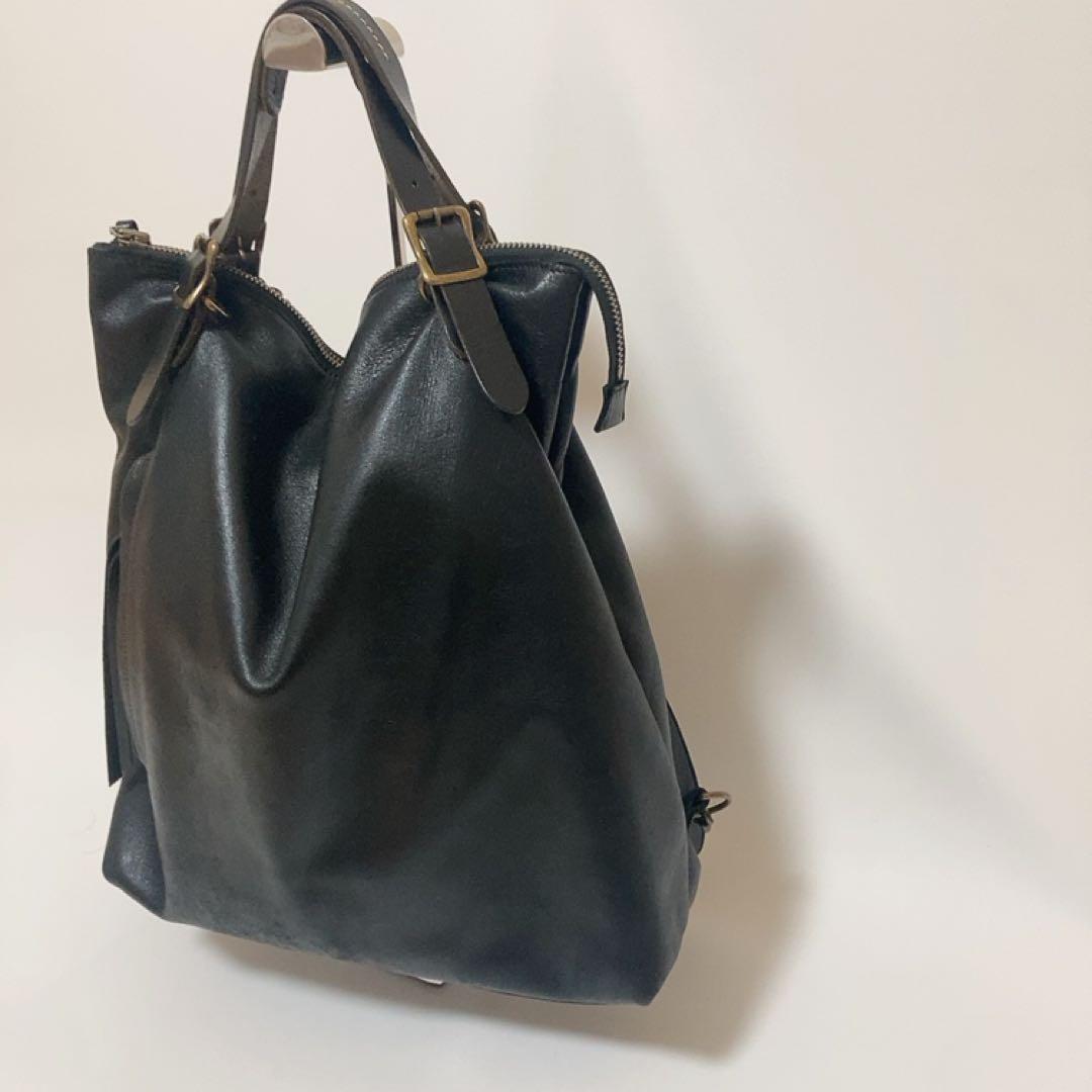 Less レス ホースレザー 3WAY トート リュック Lサイズ 黒