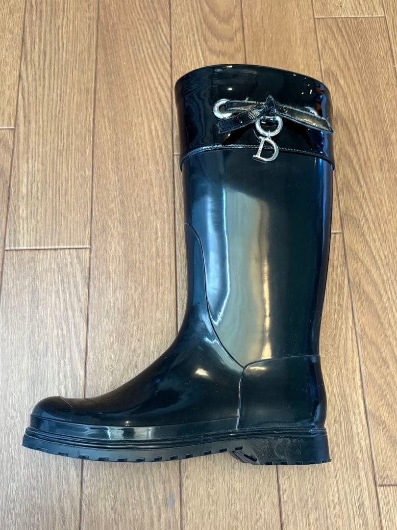 新品！Dior ブラック レインシューズ　21cm