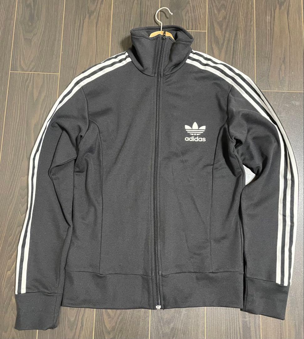 送料込み　adidas 黒 3本ライン ジャージジャケット　ヨーロッパモデル