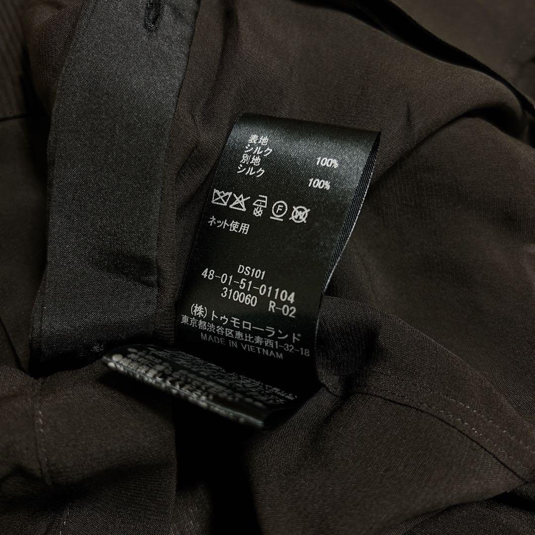 トゥモローランドビー シルクローン ボザムシャツ ダークブラウン シルク100%