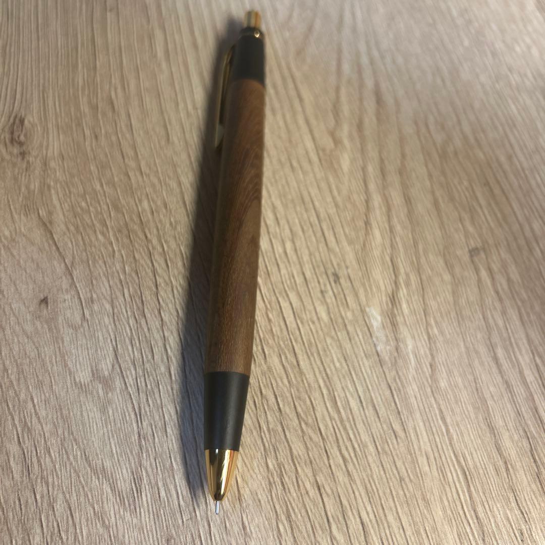 野原工芸欅シャーペンちょい故障多分治る)詳細は説明欄 石川で買った高い金箔赤ペン