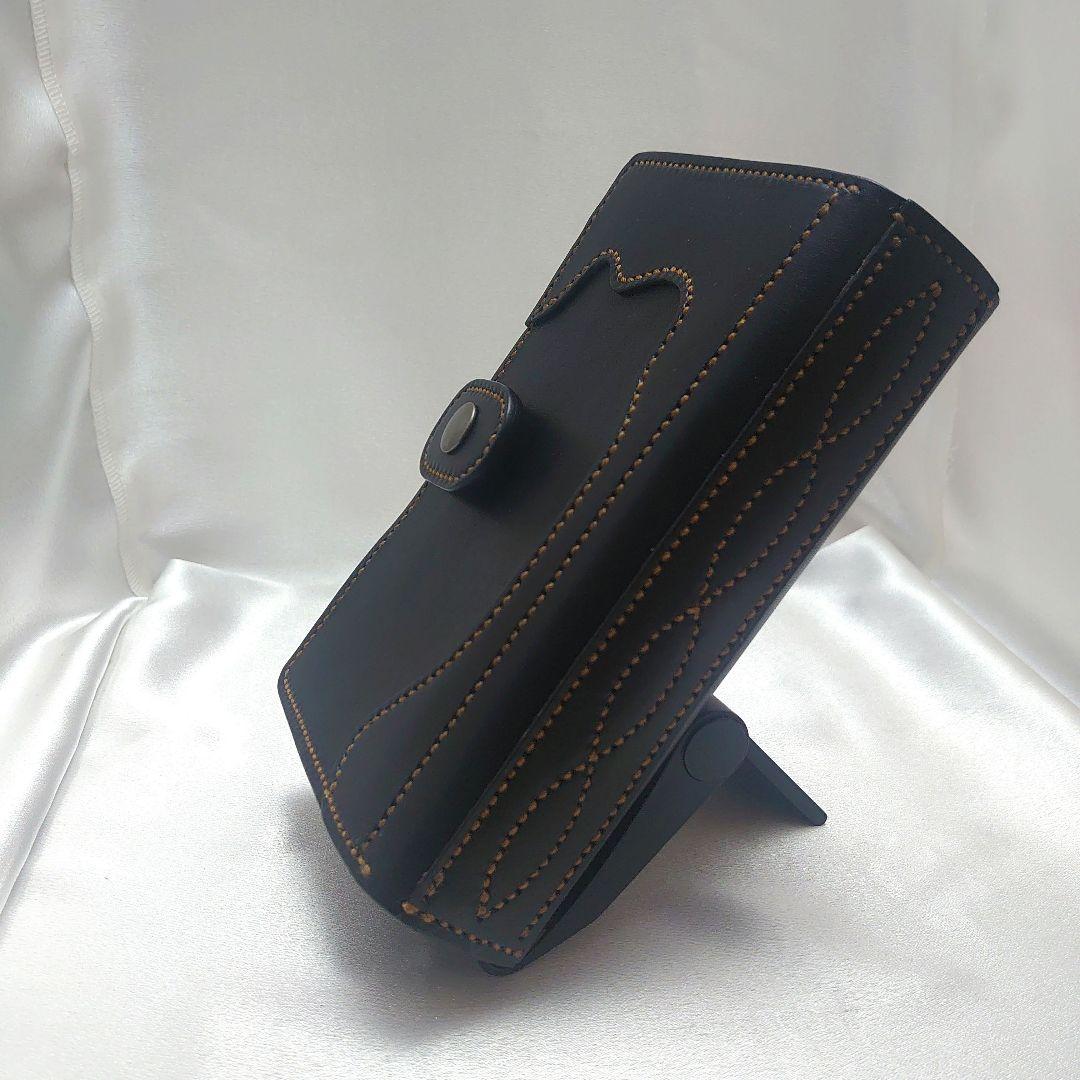 ブラックペンケース レザー 10本差し