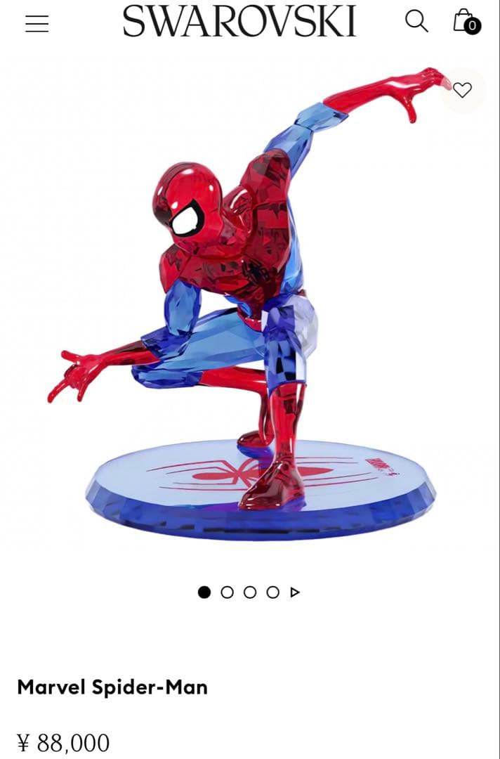 【新品】スワロフスキー スパイダーマン マーベル