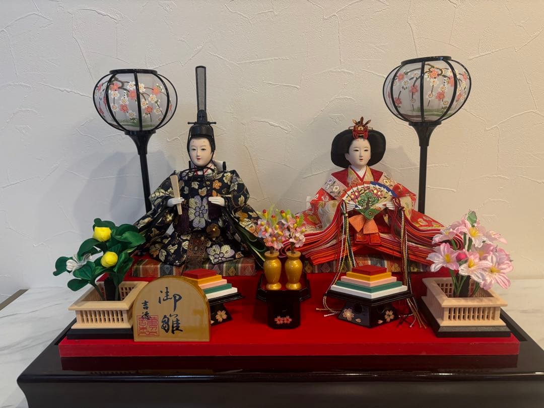 【早い者勝ち】雛人形 ★花盛・親王アクリルケース飾り/CD付き！