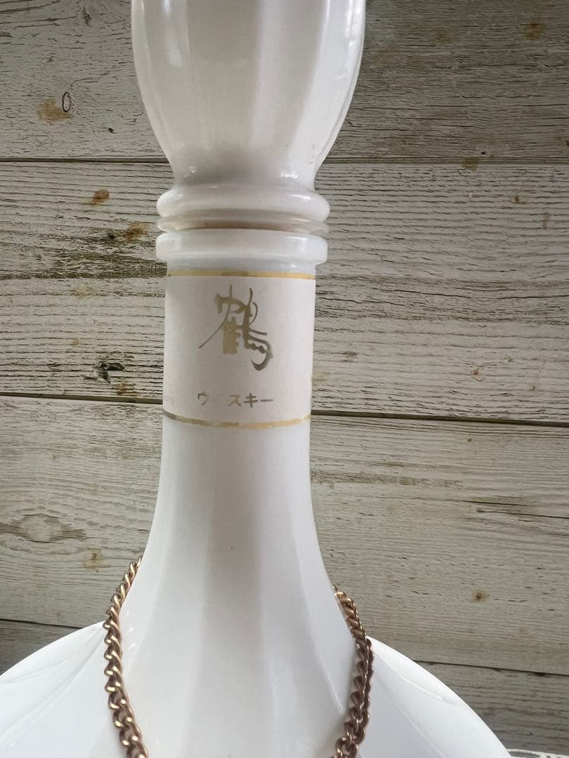 鶴　ウイスキーボトル